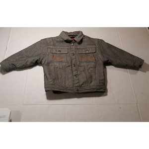 COTLER TODDLERS BOYS GREY COTTON BUTTON AUTUMN SPRING JEANS JACKET  SIZE 3T